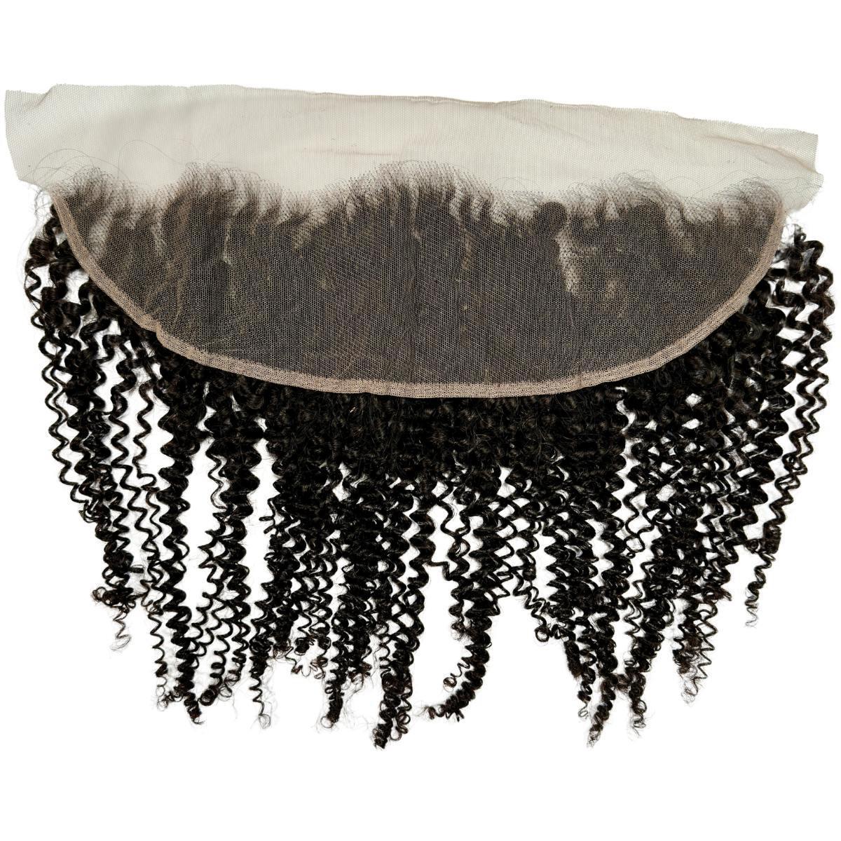 Brazilian Jerry Curl 13x4 Transparent Frontal