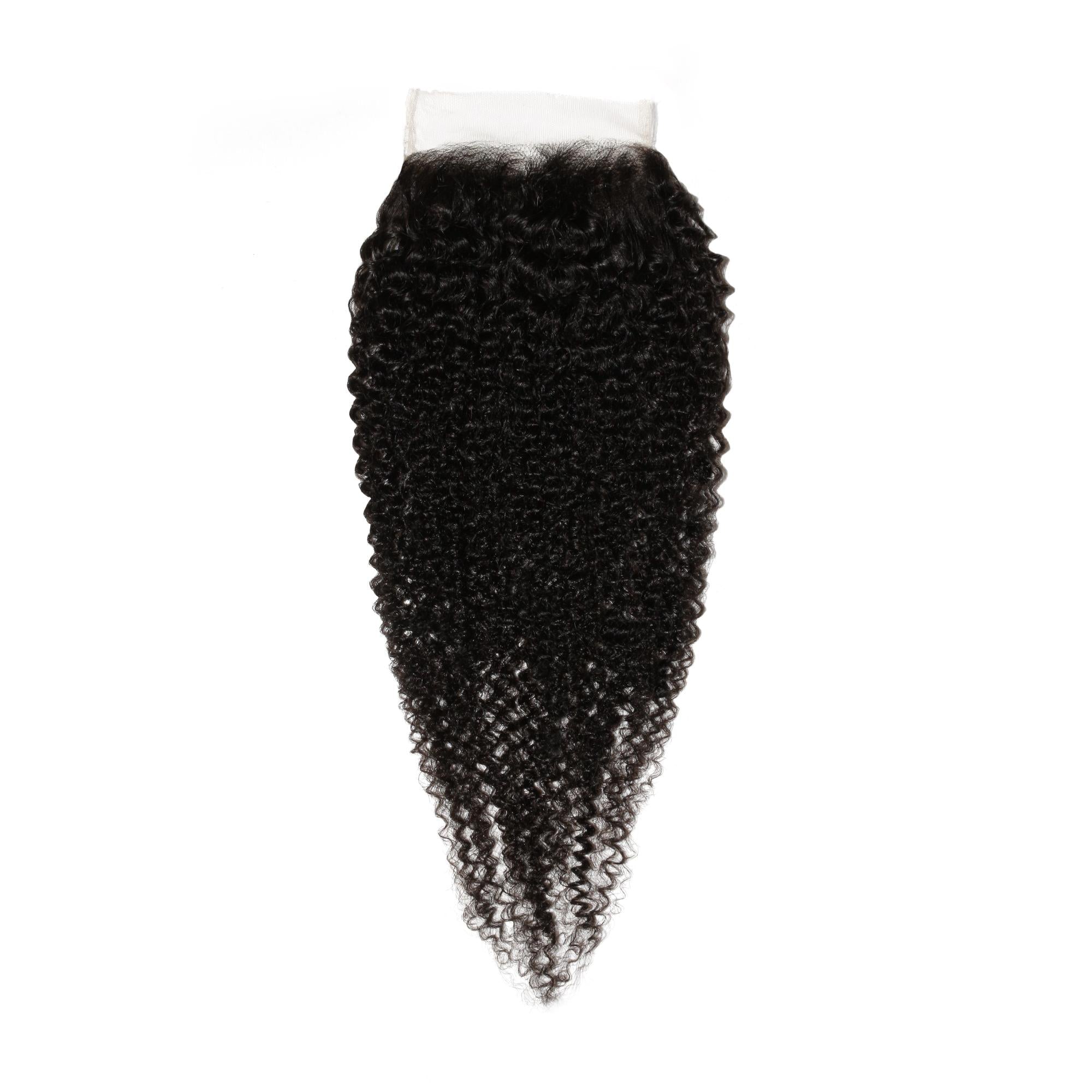 Afro Kinky Curly 4x4 Transparent Closure