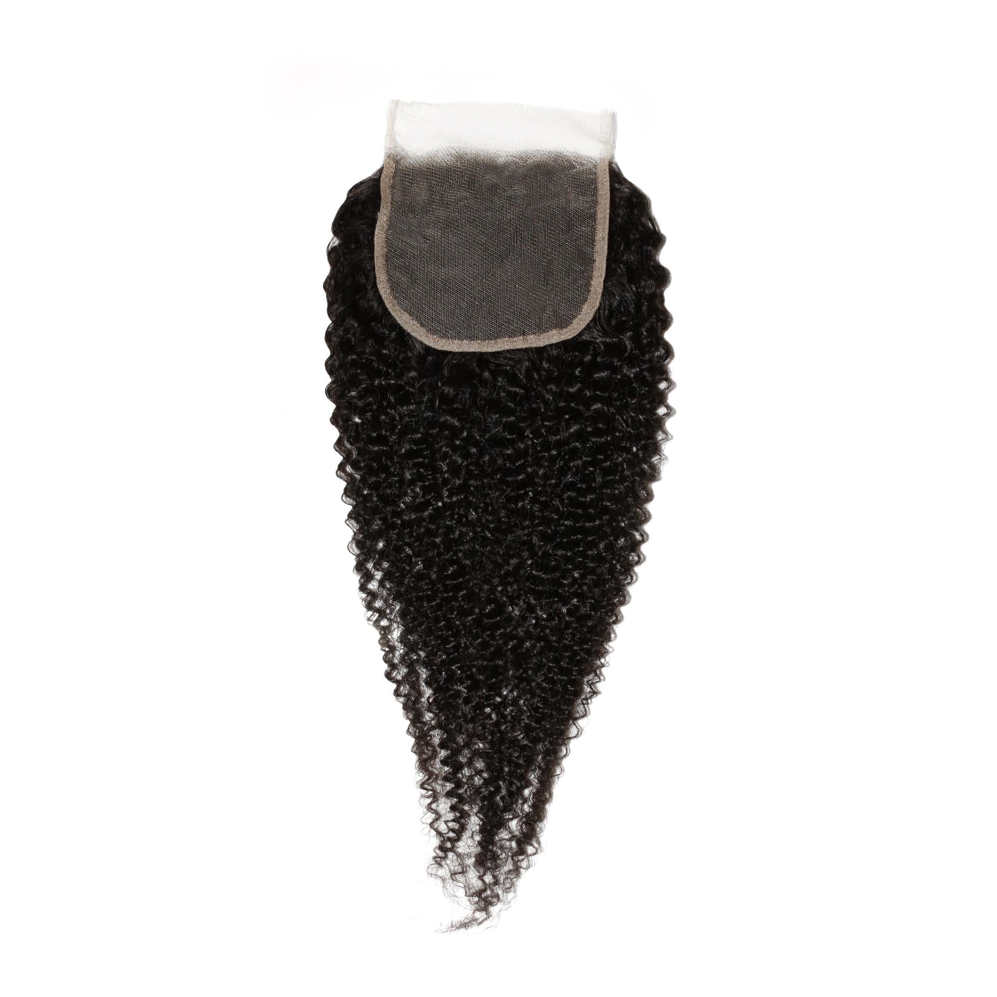 Afro Kinky Curly 4x4 Transparent Closure