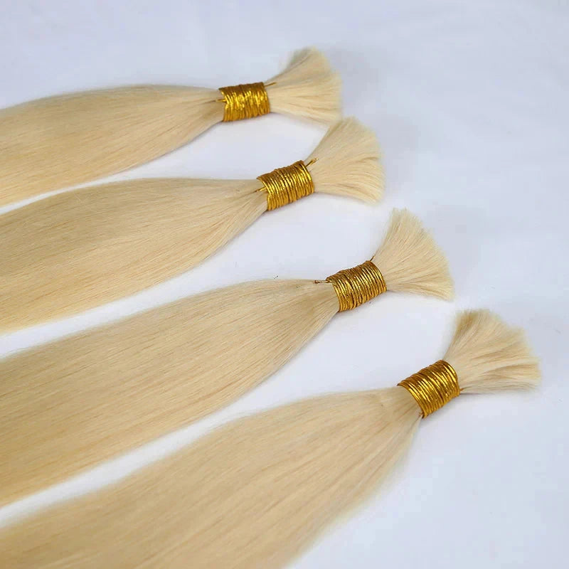 613 Blonde Straight Bulk Braiding Hair