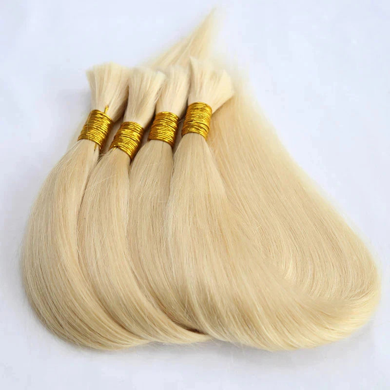 613 Blonde Straight Bulk Braiding Hair