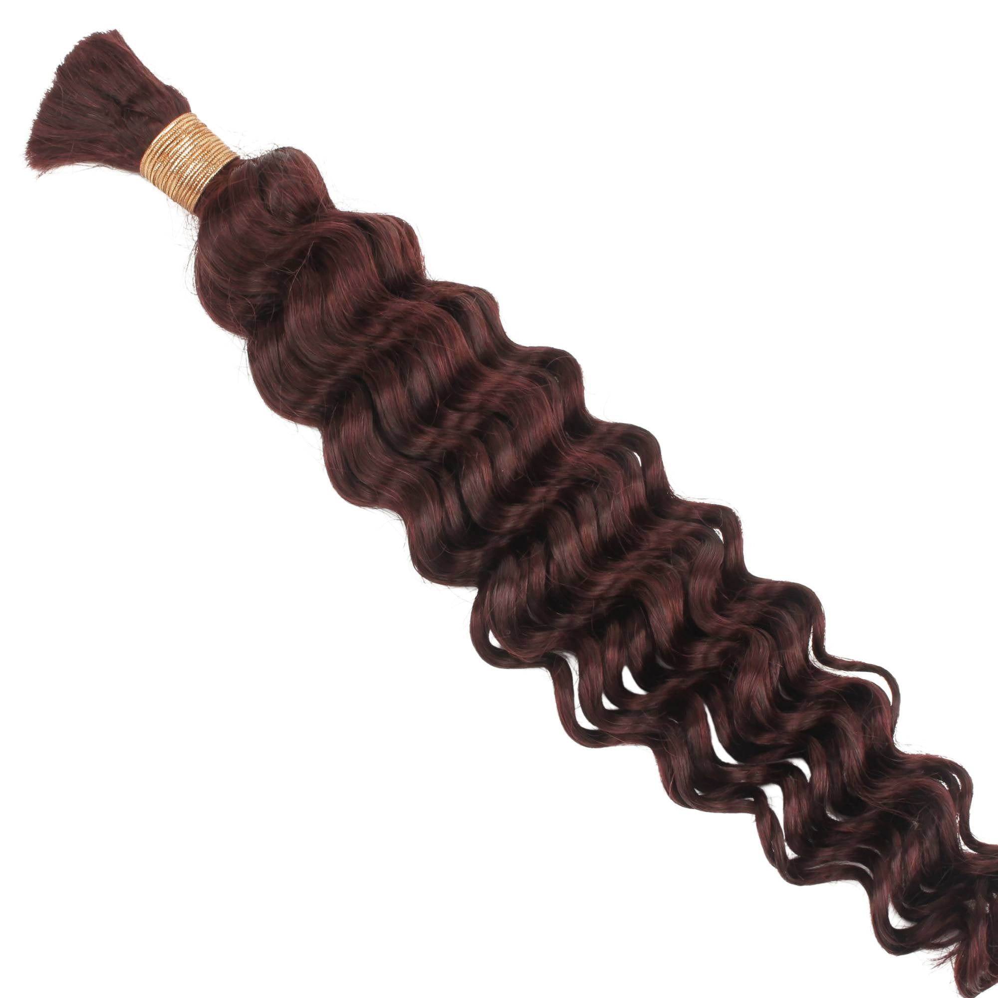 Burgundy Deep Wave Color 99J Bulk Braiding Hair