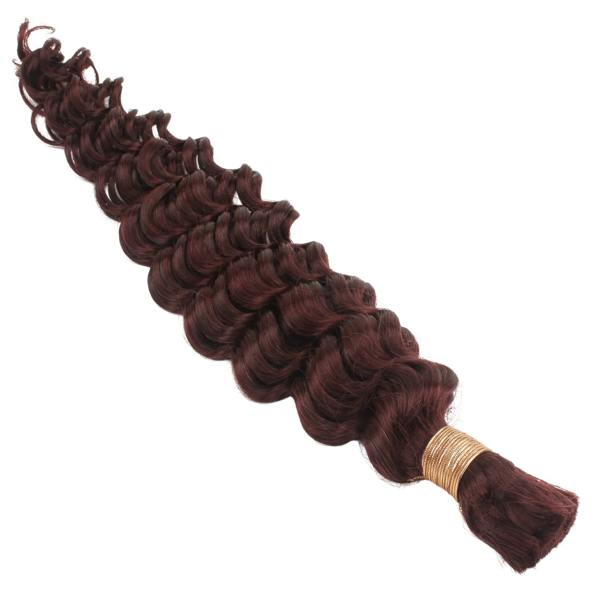 Burgundy Deep Wave Color 99J Bulk Braiding Hair
