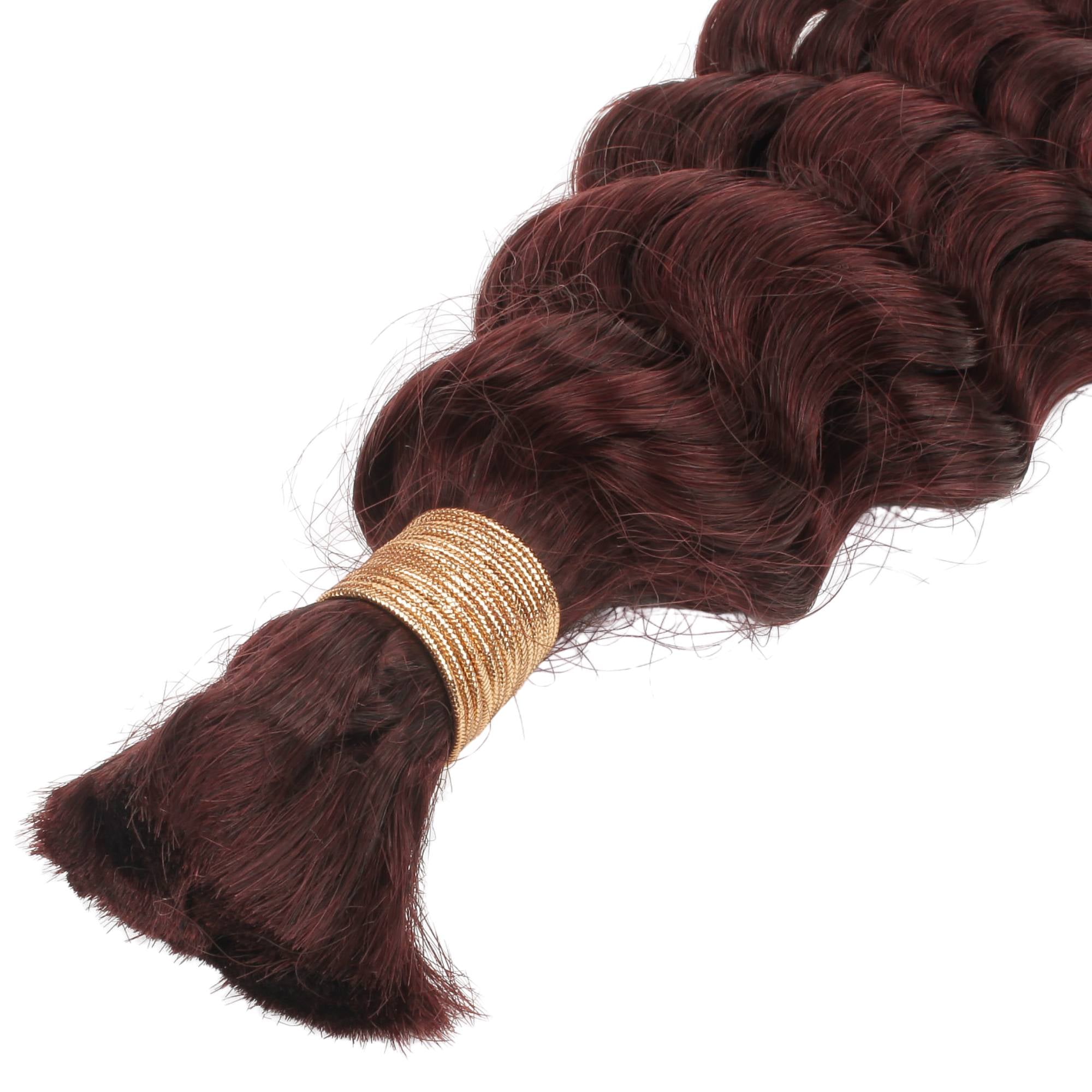 Burgundy Deep Wave Color 99J Bulk Braiding Hair