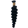 Jet Black Deep Wave Bulk Braiding Hair