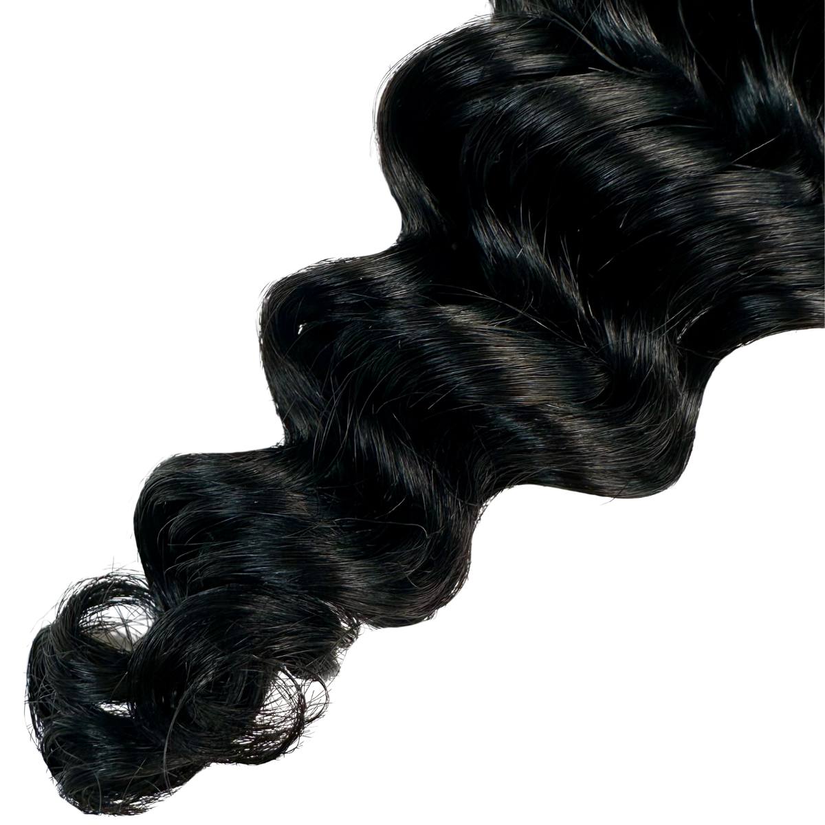 Jet Black Deep Wave Bulk Braiding Hair