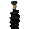 Jet Black Deep Wave Bulk Braiding Hair